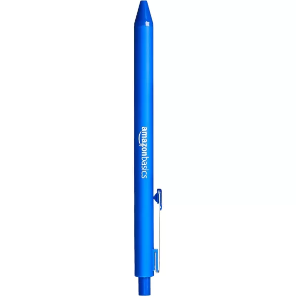Amazon Basics Retractable Ballpoint Pen  Black 12mm 12PackAssorted Colors