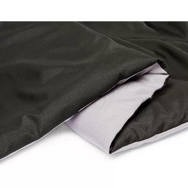 Amazon Basics Reversible Lightweight Microfiber Comforter Blanket TwinTwin XL BlackGreyBlack  Grey FullQueen 1Pack