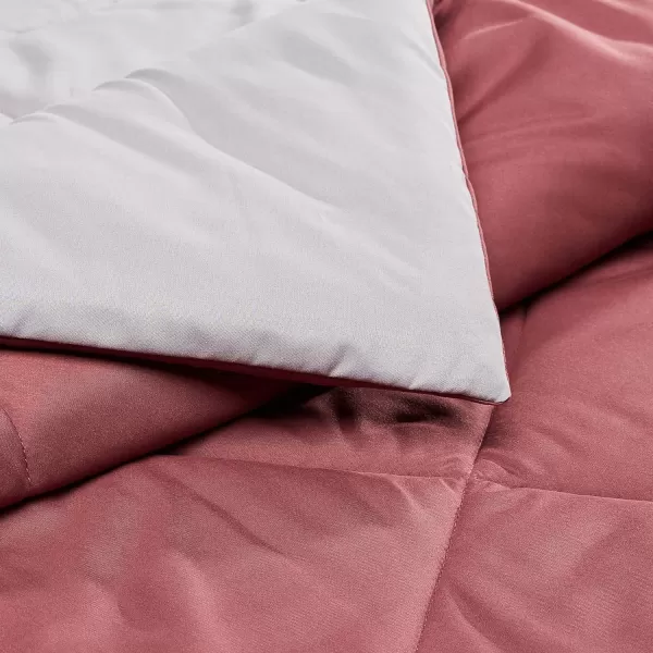 Amazon Basics Reversible Lightweight Microfiber Comforter Blanket TwinTwin XL BlackGreyBurgundy  Grey TwinTwin XL 4Pack