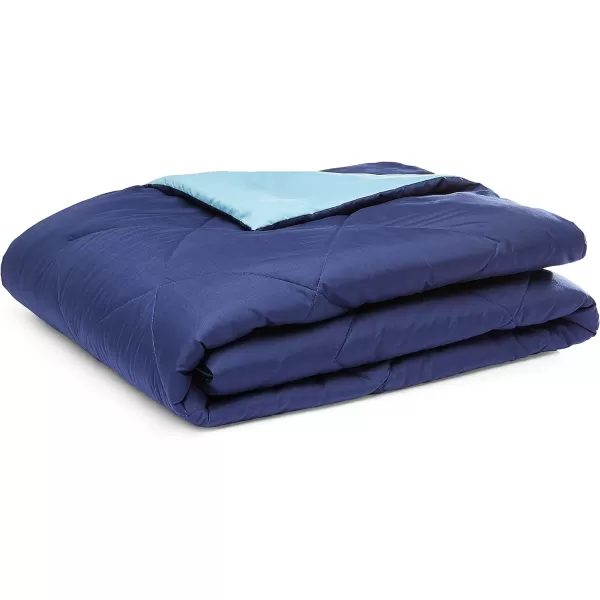 Amazon Basics Reversible Lightweight Microfiber Comforter Blanket TwinTwin XL BlackGreyNavy  Sky Blue TwinTwin XL 4Pack