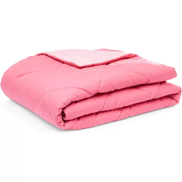 Amazon Basics Reversible Lightweight Microfiber Comforter Blanket TwinTwin XL BlackGreyPink  Blush FullQueen 1Pack