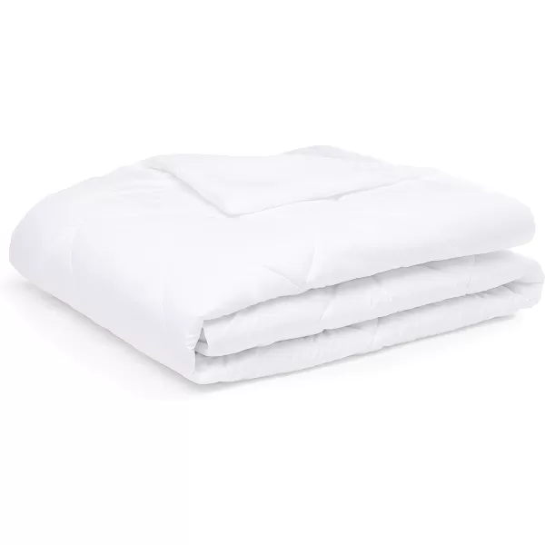 Amazon Basics Reversible Lightweight Microfiber Comforter Blanket TwinTwin XL BlackGreyWhite  White King 1Pack