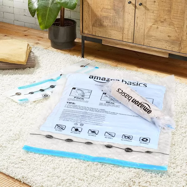 Amazon Basics RollUp Travel Storage Bags 12 Packs of 6 Small amp Medium Multiple ClearAmazon Basics RollUp Travel Storage Bags 12 Packs of 6 Small amp Medium Multiple Clear
