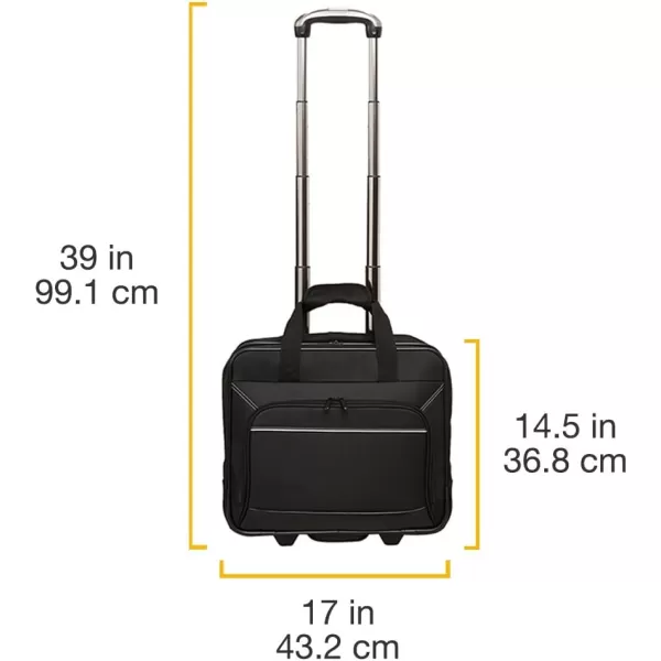 Amazon Basics Rolling Laptop Case BlackPack of 1