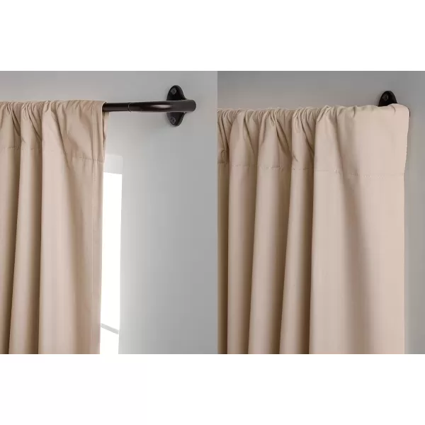 Amazon Basics Room Darkening Double Curtain Rod 28 to 48 BlackBronze 88 to 120 Single Rod