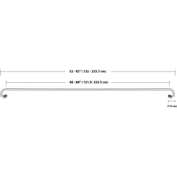 Amazon Basics Room Darkening Double Curtain Rod 28 to 48 BlackNickel 48 to 88 Single Rod