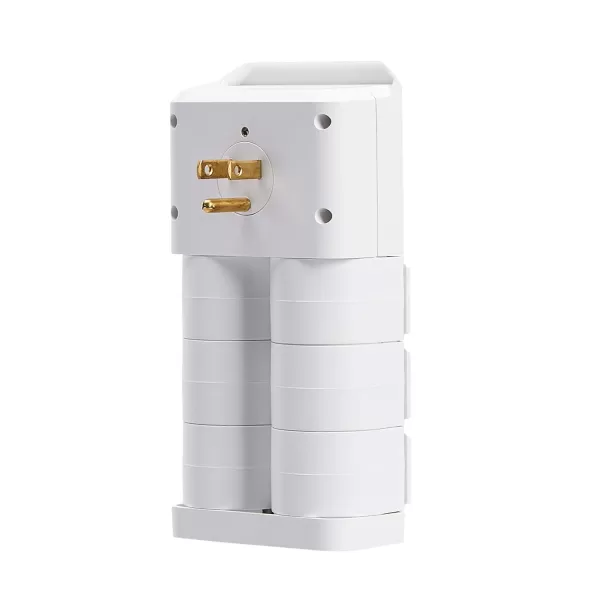 Amazon Basics Rotating 6Outlet Surge Protector Wall Mount 1080 Joules White6Outlet Wall Mounted