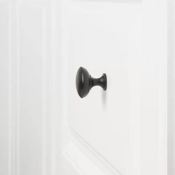 Amazon Basics Round Cabinet Knob 118inch Diameter Flat Black 10PackAmazon Basics Round Cabinet Knob 118inch Diameter Flat Black 10Pack