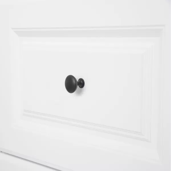 Amazon Basics Round Cabinet Knob 118inch Diameter Flat Black 10PackAmazon Basics Round Cabinet Knob 118inch Diameter Flat Black 10Pack