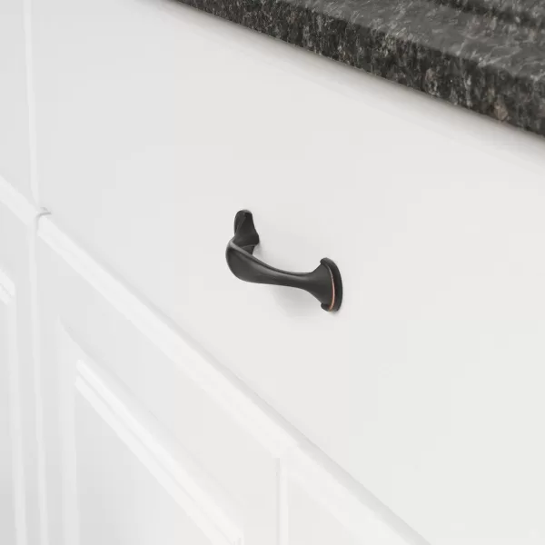 Amazon Basics Rounded Foot Cabinet Handle 463inch Length 3inch Hole Center Oil Rubbed Bronze 10PackOil Rubbed Bronze
