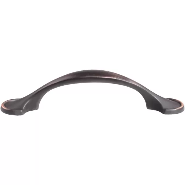Amazon Basics Rounded Foot Cabinet Handle 463inch Length 3inch Hole Center Oil Rubbed Bronze 10PackOil Rubbed Bronze