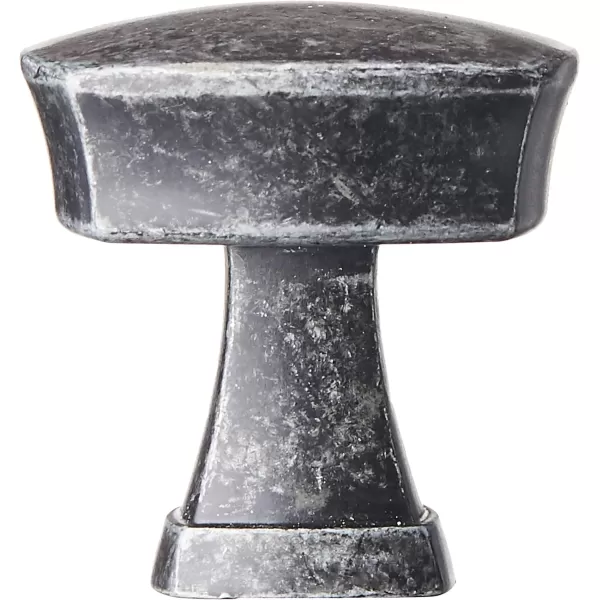 Amazon Basics Rounded Square Cabinet Knob 126inch Diameter Golden Champagne 10pack126 in Diameter 25 Pack Antique Silver