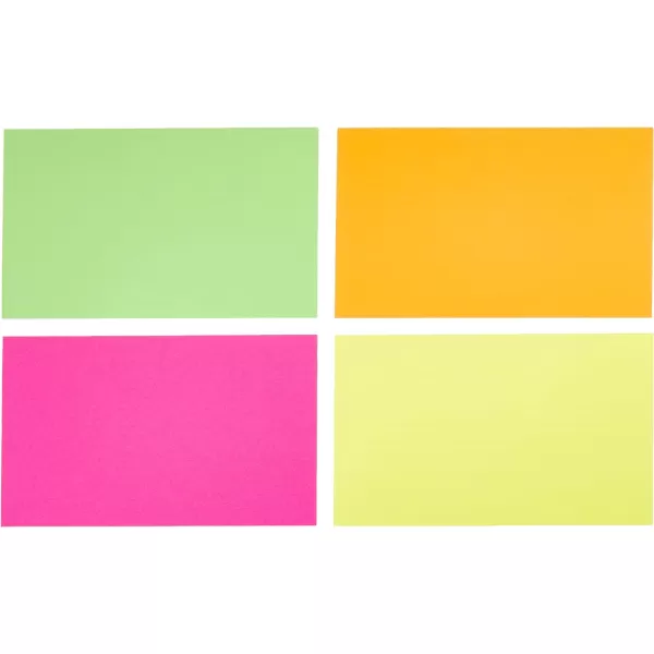Amazon Basics Ruled Index Flash Cards Assorted Neon Colored 3x5 Inch 300Count3x5