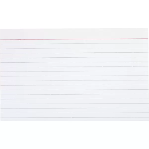 Amazon Basics Ruled Lined Index Note Cards 500 Count 5 Pack of 100 White 4 in x 6 in5 in x 8 in