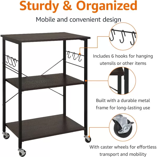 Amazon Basics SKS Storage Carts 236 WhiteBeigeBlackRustic Brown