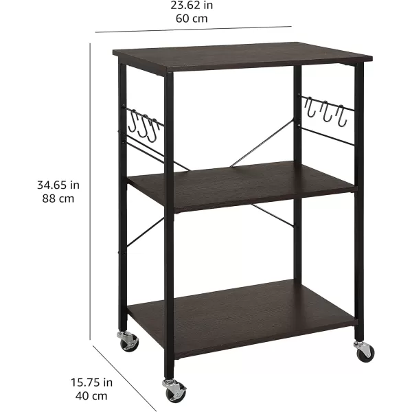 Amazon Basics SKS Storage Carts 236 WhiteBeigeBlackRustic Brown