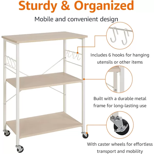 Amazon Basics SKS Storage Carts 236 WhiteBeigeWhiteBeige