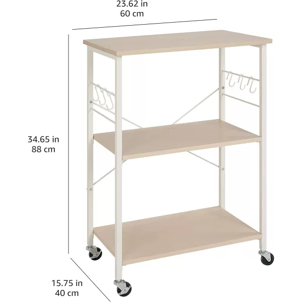 Amazon Basics SKS Storage Carts 236 WhiteBeigeWhiteBeige