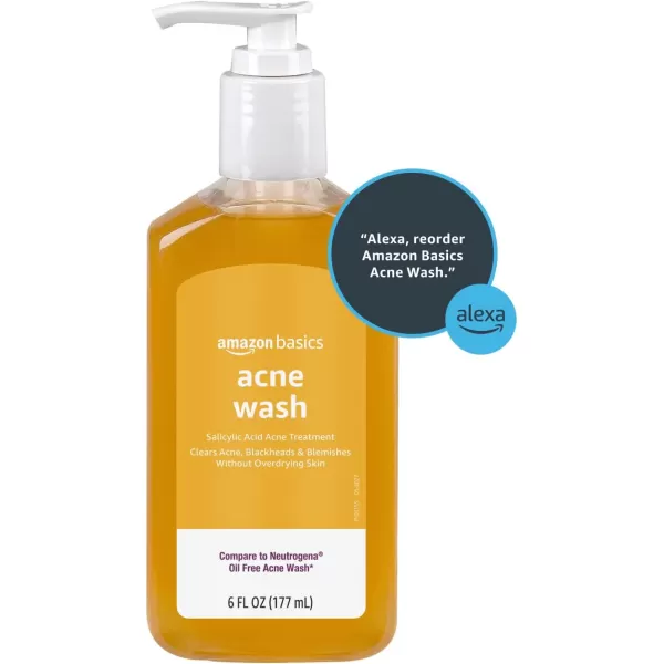 Amazon Basics Salicylic Acid Acne Wash Unscented 6 Fluid Ounces 1PackAmazon Basics Salicylic Acid Acne Wash Unscented 6 Fluid Ounces 1Pack