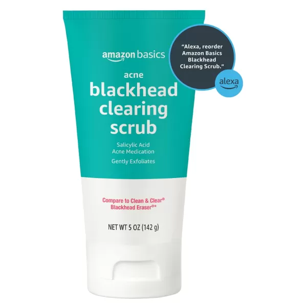 Amazon Basics Salicylic Acid Blackhead Clearing Scrub Unscented 5 Ounces Pack of 2500 Ounce Pack of 1