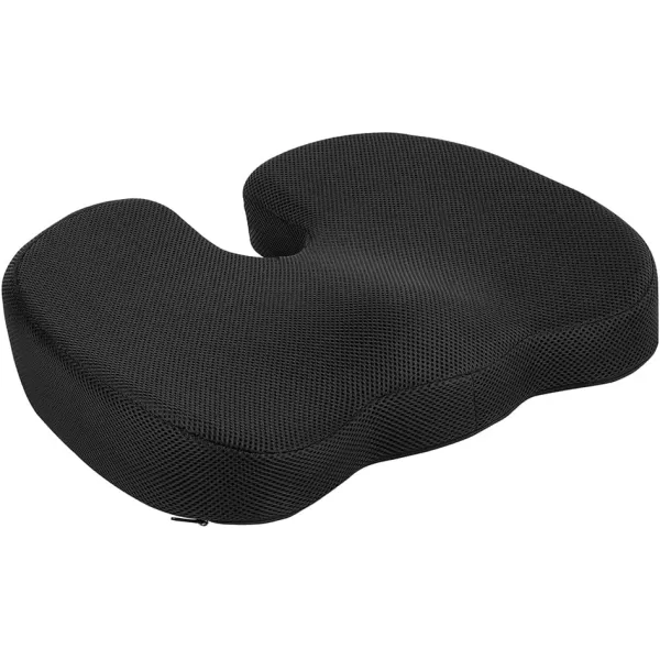 Amazon Basics Seat Cushion amp Lumbar Support Memory Foam Black 2PackSeat Cushion Memory Foam