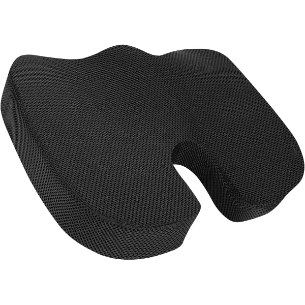 Amazon Basics Seat Cushion amp Lumbar Support Memory Foam Black 2PackSeat Cushion Memory Foam