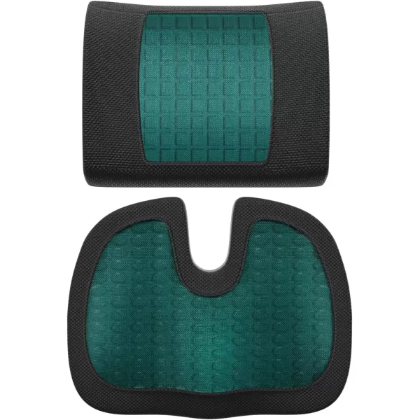 Amazon Basics Seat Cushion amp Lumbar Support Memory Foam Black 2PackSeat Cushion amp Lumbar Support Gel Memory Foam