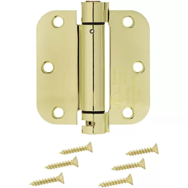Amazon Basics SelfClosing Door Hinge 10 Piece Satin Nickel 35 Inch x 35 Inch1 Piece Polished Brass
