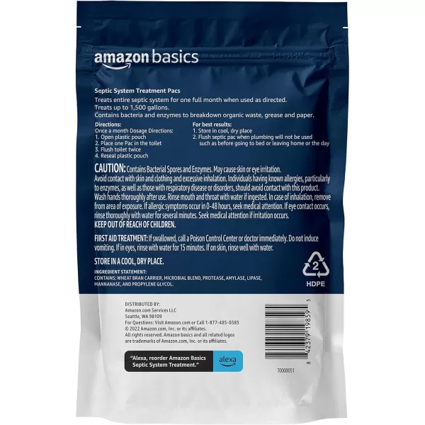 Amazon Basics Septic Treatment 3 Month Supply of Powder 3 Count 294 oz Pack of 1Pac