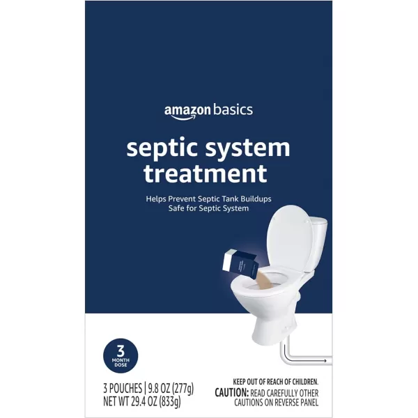 Amazon Basics Septic Treatment 3 Month Supply of Powder 3 Count 294 oz Pack of 1Powder