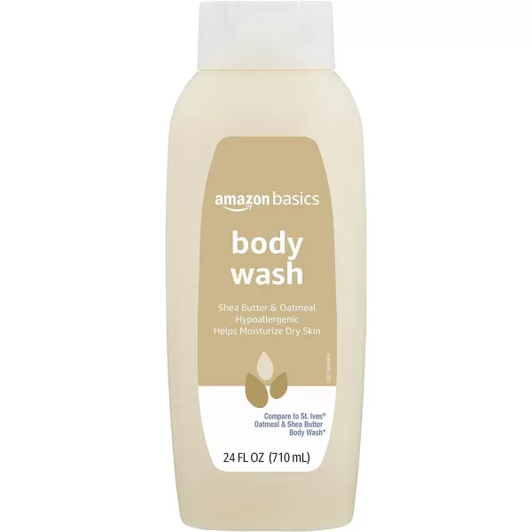 Amazon Basics Shea Butter and Oatmeal Body Wash 24 Fluid Ounces 6Pack Previously Solimo24 Fl Oz Pack of 6