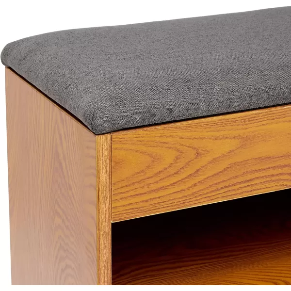 Amazon Basics Shoe Storage Bench WhiteBeigeDark Brown Grey