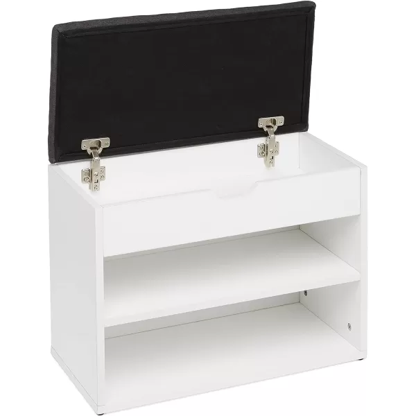 Amazon Basics Shoe Storage Bench WhiteBeigeWhite Grey