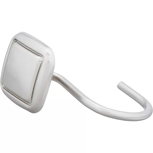 Amazon Basics Shower Curtain Hooks  Lined Square Hooks NickelNickel Lined Square