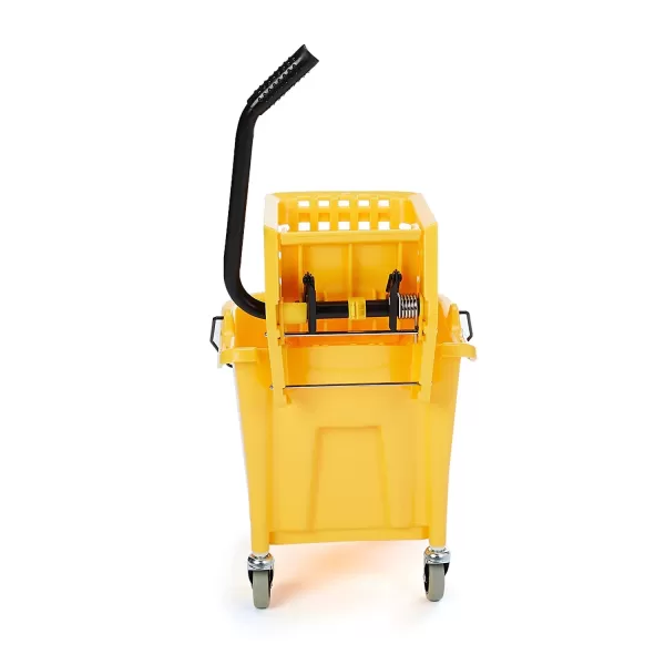 Amazon Basics Side Press Wringer Combo Commercial Rectangular Mop Bucket on Wheels 35Quart YellowAmazon Basics Side Press Wringer Combo Commercial Rectangular Mop Bucket on Wheels 35Quart Yellow
