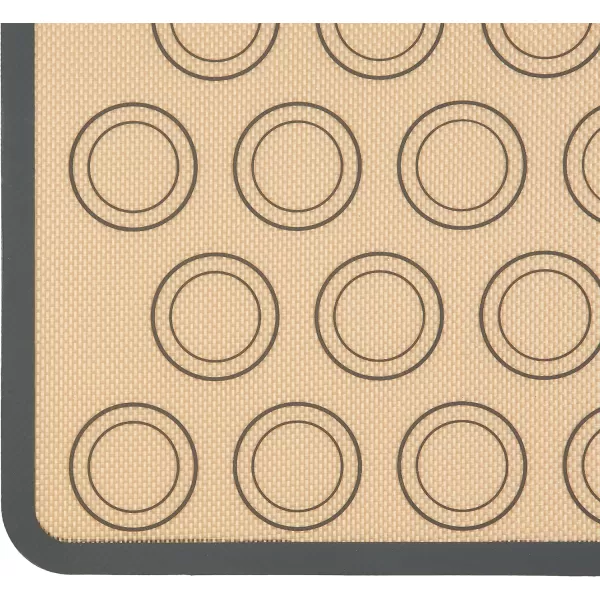 Amazon Basics Silicone NonStick Food Safe Baking Mat Pack of 3 BeigeGray Rectangular 165 x 1162BeigeGray 2Pack Macaron Baking Mats