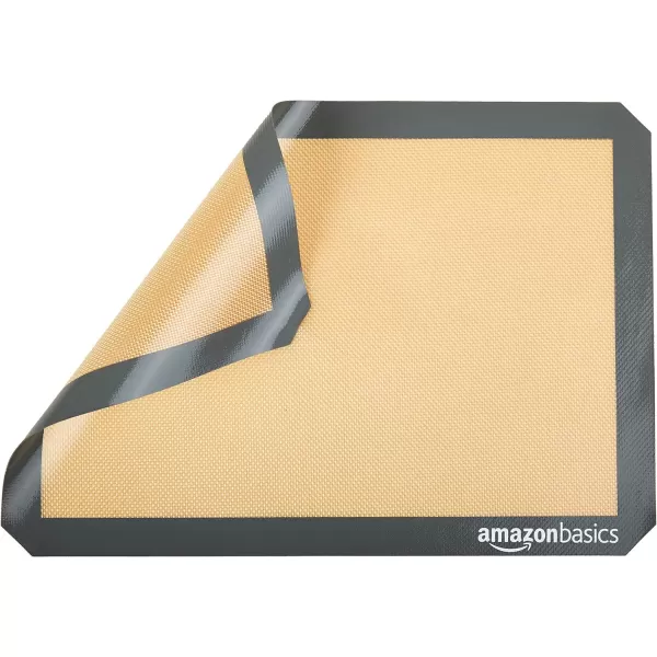 Amazon Basics Silicone NonStick Food Safe Baking Mat Pack of 3 BeigeGray Rectangular 165 x 1162BeigeGray 4Pack Baking Mats