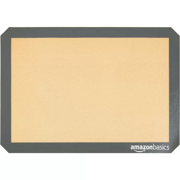 Amazon Basics Silicone NonStick Food Safe Baking Mat Pack of 3 BeigeGray Rectangular 165 x 1162New BeigeGray 2Pack Baking Mats