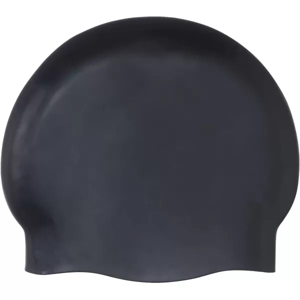 Amazon Basics Silicone Unisex Swim CapsBlack