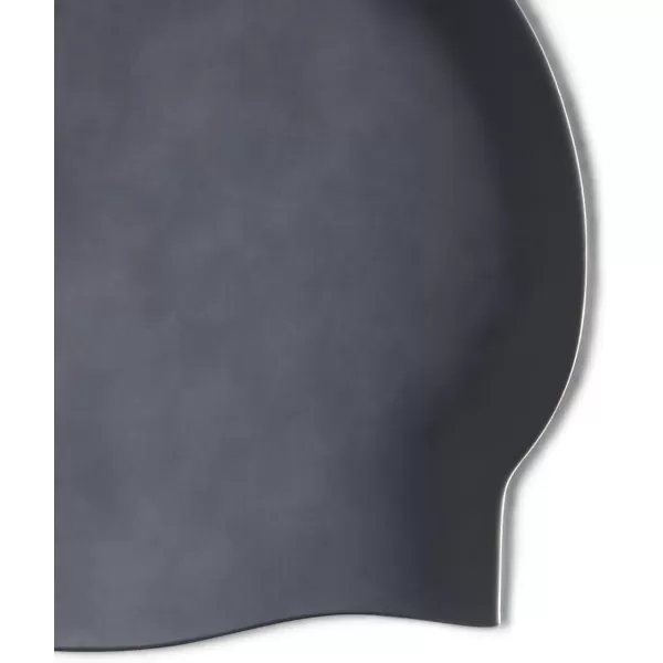 Amazon Basics Silicone Unisex Swim CapsBlack