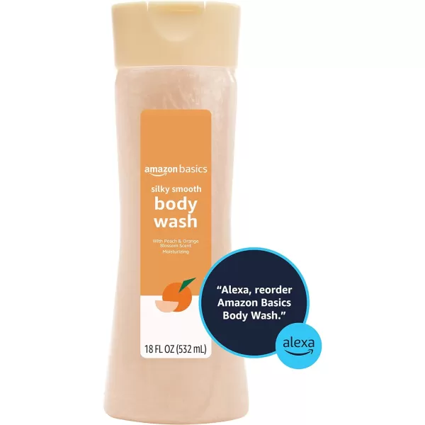 Amazon Basics Silky Smooth Body Wash Peach amp Orange Blossom Scent 18 Fl Oz18 Fl Oz Pack of 1