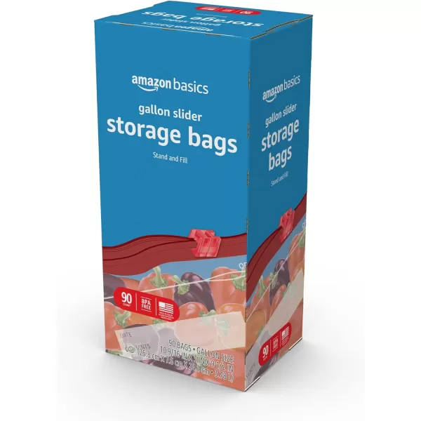 Amazon Basics Slider Quart Food Storage Bags 120 Count Previously SolimoGallon 90 Count