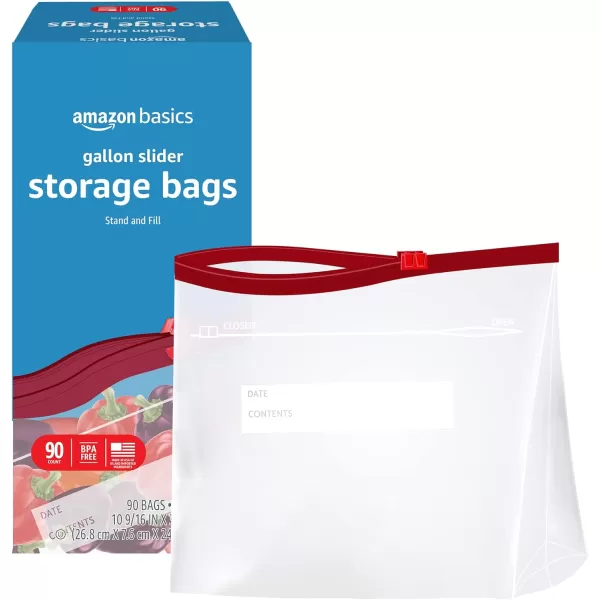 Amazon Basics Slider Quart Food Storage Bags 120 Count Previously SolimoGallon 90 Count