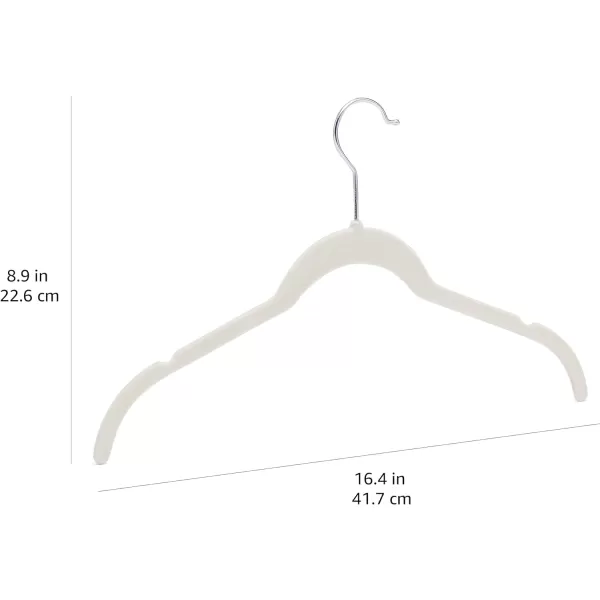 Amazon Basics Slim Velvet NonSlip Shirt Clothes Hangers BlackSilver  Pack of 100Pack of 30 IvoryBeige