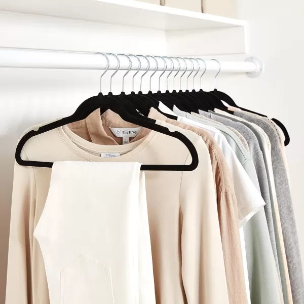 Amazon Basics Slim Velvet NonSlip Suit Clothes Hangers IvoryRose Gold  Pack of 30BlackSilver Pack of 30