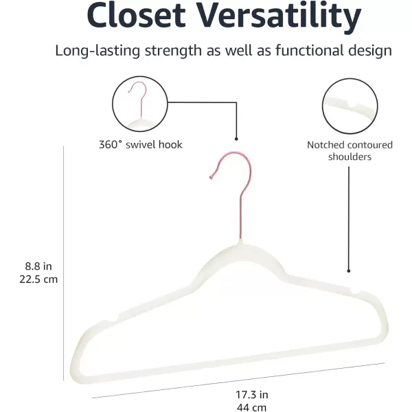 Amazon Basics Slim Velvet NonSlip Suit Clothes Hangers IvoryRose Gold  Pack of 30IvoryRose Gold Pack of 100