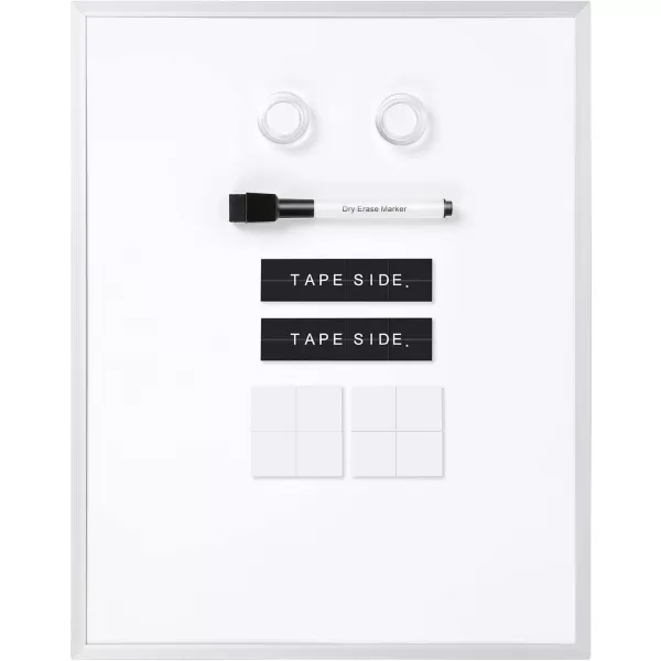 Amazon Basics Small Dry Erase Whiteboard Magnetic White Board with Marker and Magnets  11 x 14 Inches Aluminum Frame11x14u201C Aluminum frame