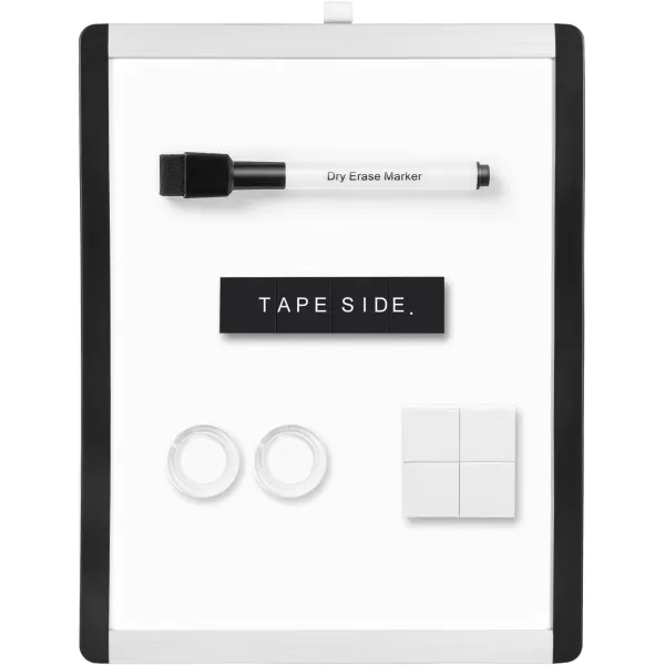 Amazon Basics Small Dry Erase Whiteboard Magnetic White Board with Marker and Magnets  11 x 14 Inches Aluminum Frame85x11 Plasticaluminum frame