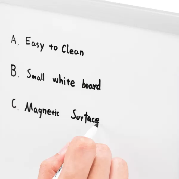 Amazon Basics Small Dry Erase Whiteboard Magnetic White Board with Marker and Magnets  11 x 14 Inches Aluminum Frame85x11 Plasticaluminum frame