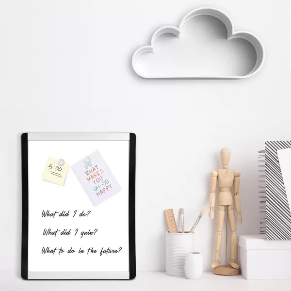 Amazon Basics Small Dry Erase Whiteboard Magnetic White Board with Marker and Magnets  11 x 14 Inches Aluminum Frame85x11 Plasticaluminum frame